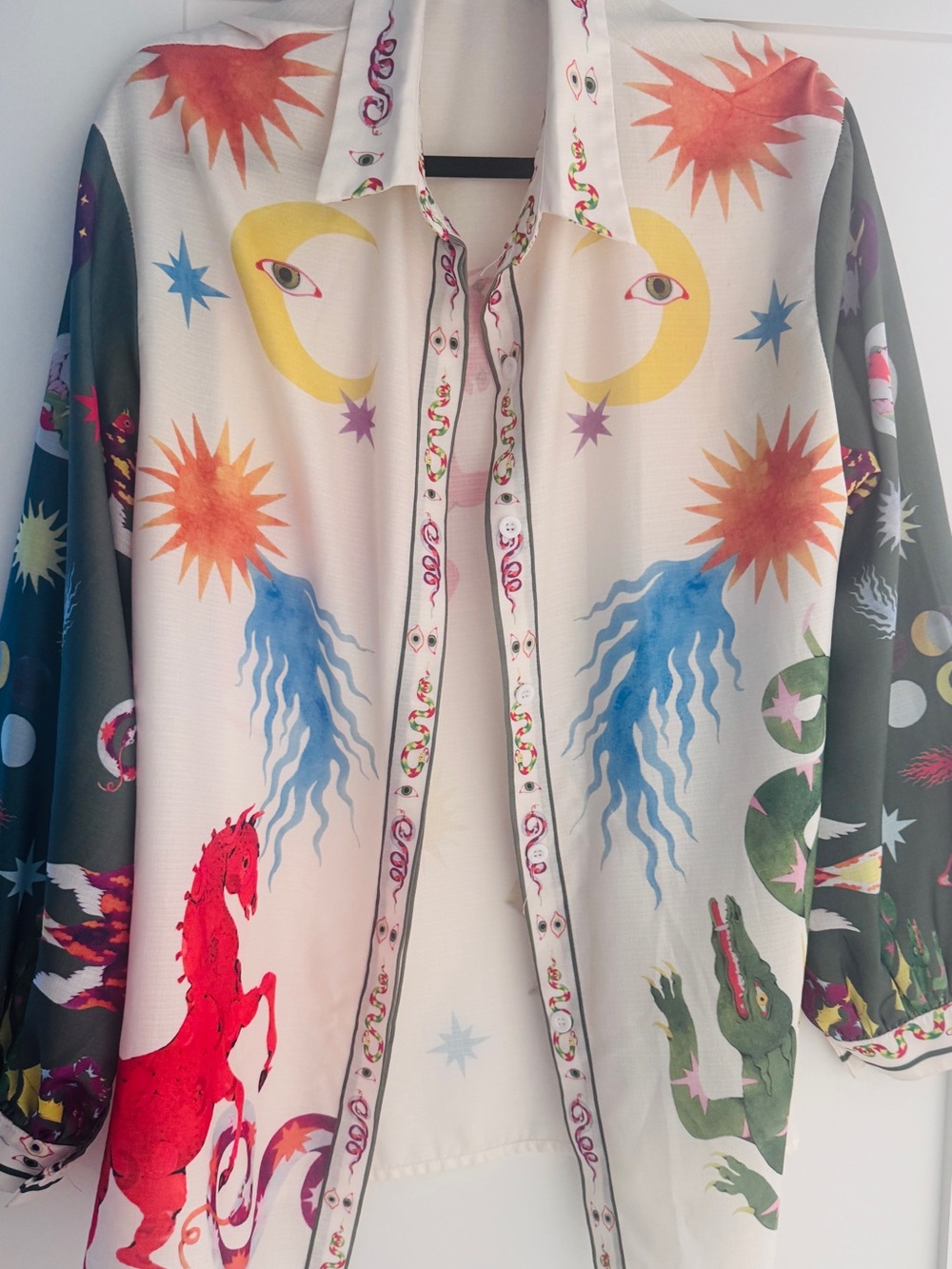 Woman Purchased at Ritz Carlton Cream Celestial Print Jacket - Unbranded size M